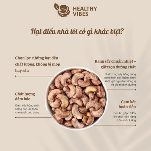 Hạt điều rang muối - Healthyvibes